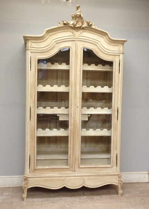 antique french armoire / wine display storage